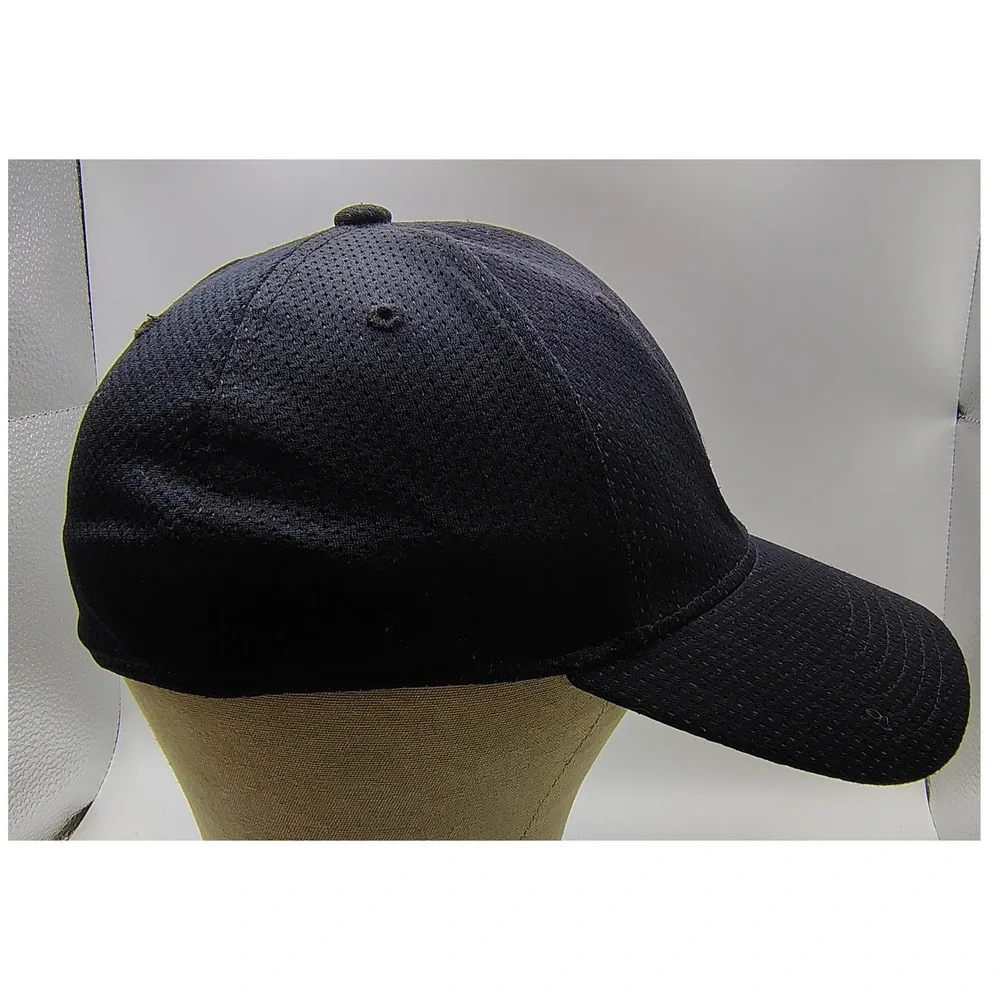 Adidas Black Baseball Cap‎ Flex Fit Logo Performance Sportswear Golf Hat